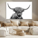 Scottish Highland Cow Cattle Art Print Wall Art Canvas Print by MyGreatCanvas | Canvas Wall Art Prints | Photo Prints & Wall Decor