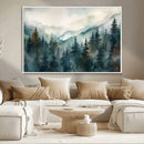 Serenity Forest Wall Art Canvas | Foggy Mountain Landscape