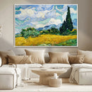 Wheatfield With Cypresses By Van Gogh Painting Wall Art