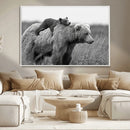 Bear and Cub Wall Art Canvas | 399 Bear Cub
