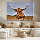 Texas Longhorn Wall Art Print, Framed Longhorn Cow Wall Art