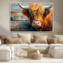 Highland Cow Abstract Canvas Wall Art – Bold Farmhouse