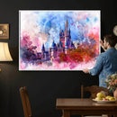 Disney Wall Art: Dreamy Watercolor Cinderella Castle Canvas by MyGreatCanvas | Canvas Wall Art Prints | Photo Prints & Wall Decor