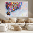 Don't Look Up Movie Canvas Wall Art - Vibrant Floating House