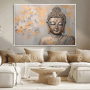 Abstract Buddha Statue Wall Art Canvas Print - Modern
