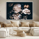 Pink Peonies Flowers Large Canvas Art Print