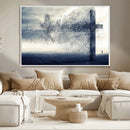 Jesus and the Fading Cross Wall Art Print – Symbol of Faith, by MyGreatCanvas | Canvas Wall Art Prints | Photo Prints & Wall Decor