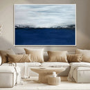 Navy Blue Abstract Wall Art Canvas Print