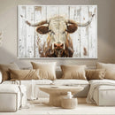 Rustic Longhorn Bull Wall Art Canvas Set – Western-Inspired by MyGreatCanvas | Canvas Wall Art Prints | Photo Prints & Wall Decor