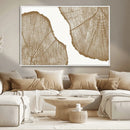 Rustic Brown Tree Ring Wall Art Canvas Print – Framed and