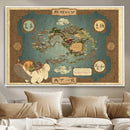 Avatar Wall Art: The Last Airbender Vintage Map - Wall Art