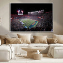 Ben Hill Griffin Stadium Night Game Triple Canvas Wall Art -
