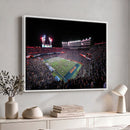 Ben Hill Griffin Stadium Night Game Triple Canvas Wall Art -
