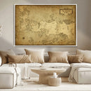 Vintage Game of Thrones Map Wall Art | Westeros and Essos