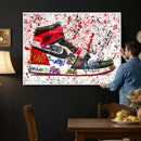 Jordan Shoes Graffiti Wall Art Canvas Print- Jordan Graffiti by MyGreatCanvas | Canvas Wall Art Prints | Photo Prints & Wall Decor