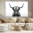 Highland Wall Art Canvas Print – Minimalist Black and White by MyGreatCanvas | Canvas Wall Art Prints | Photo Prints & Wall Decor