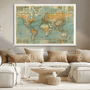 Push Pin World Map Canvas Print – Travel Tracker Wall Art