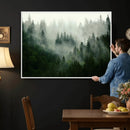 Foggy Forest Wall Art – Tranquil Green Woodland Canvas by MyGreatCanvas | Canvas Wall Art Prints | Photo Prints & Wall Decor