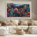 Framed Japanese 1986 Wall Art Print, Yayoi Kusama 1986 Wall