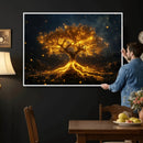 Golden Tree of Life Canvas Wall Art Print - Majestic Glowing by MyGreatCanvas | Canvas Wall Art Prints | Photo Prints & Wall Decor