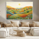 YAYOI KUSAMA Wall Art - Colorful Dot Art Landscape Canvas,