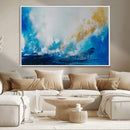 Blue Abstract Print - Dynamic Ocean-Inspired Canvas Wall Art