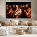 Religious Canvas Wall Art Print - Madonna and Child with