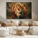 Mary Jesus Canvas Wall Art Print - Madonna and Child with