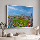 Wrigley Field Chicago Cubs Panoramic Canvas Print –