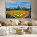 Wrigley Field Chicago Cubs Panoramic Canvas Print –