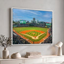 Wrigley Field Chicago Cubs Panoramic Canvas Print –