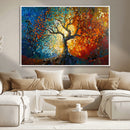 Yggdrasil Tree of Life Mosaic Stained Glass Wall Art Canvas,