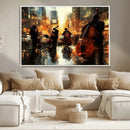 Jazz Wall Art Canvas Print – Colorful Musical Instrument