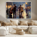Afro Abstract Jazz Music Wall Art Canvas Print – Colorful