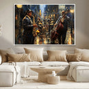 Jazz Canvas Wall Art Print – Abstract African American Music