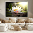 Lotus Flower Wall Art Canvas Print, Water Lily Large Wall