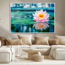 Lotus Flower Wall Art Canvas Print, Water Lily Large Wall