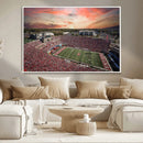 Indiana Memorial Stadium Wall Art Canvas Print, Framed