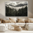 Moody Forest Wall Art – Framed Mountain Fog Canvas Artwork, by MyGreatCanvas | Canvas Wall Art Prints | Photo Prints & Wall Decor