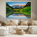Maroon Bells Lake Wall Art Canvas Print – Framed Majestic