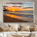 Tropical Beach Wall Art – Framed Sunset Ocean Canvas by MyGreatCanvas | Canvas Wall Art Prints | Photo Prints & Wall Decor