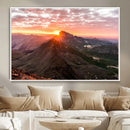 Mountain Sunrise Wall Art – Framed Alpine Ridge Canvas by MyGreatCanvas | Canvas Wall Art Prints | Photo Prints & Wall Decor