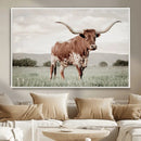 Texas Longhorn Wall Art – Framed Spotted Cattle Canvas by MyGreatCanvas | Canvas Wall Art Prints | Photo Prints & Wall Decor