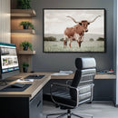 Texas Longhorn Wall Art Canvas Print – Framed Spotted Cattle by MyGreatCanvas | Canvas Wall Art Prints | Photo Prints & Wall Decor