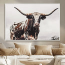 Texas Longhorn Wall Art Canvas Print – Framed Spotted Bull by MyGreatCanvas | Canvas Wall Art Prints | Photo Prints & Wall Decor