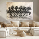 Running Horses Wall Art Canvas Print – Framed Monochrome by MyGreatCanvas | Canvas Wall Art Prints | Photo Prints & Wall Decor
