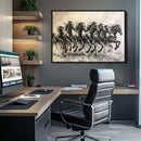 Galloping Horses Wall Art Canvas Print – Framed Wild