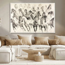Abstract Horse Wall Art Canvas Print – Framed Horse Sketch by MyGreatCanvas | Canvas Wall Art Prints | Photo Prints & Wall Decor