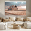 Rustic Barn Wall Art Canvas Print – Framed Wheat Field Scene by MyGreatCanvas | Canvas Wall Art Prints | Photo Prints & Wall Decor