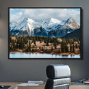 Grand Teton Park Wall Art Canvas Print – Framed Alpine Lake